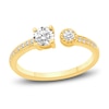 Thumbnail Image 1 of Diamond 2-Stone Wrap Ring 5/8 ct tw Round 14K Yellow Gold