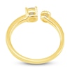 Thumbnail Image 3 of Diamond 2-Stone Wrap Ring 5/8 ct tw Round 14K Yellow Gold