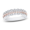 Thumbnail Image 1 of Diamond Multi Row Anniversary Band 1/2 ct tw Round 14K Two-Tone Gold