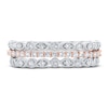 Thumbnail Image 3 of Diamond Multi Row Anniversary Band 1/2 ct tw Round 14K Two-Tone Gold