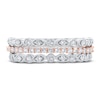 Thumbnail Image 2 of Diamond Multi Row Anniversary Band 1/2 ct tw Round 14K Two-Tone Gold