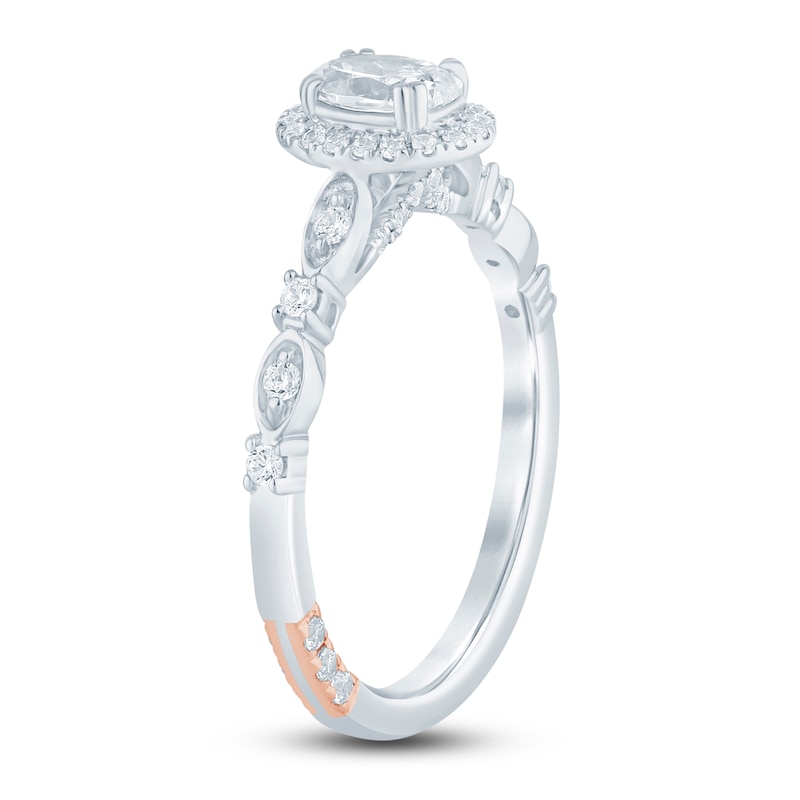 Pnina Tornai Diamond Engagement Ring 3/4 ct tw Oval/ Round Platinum