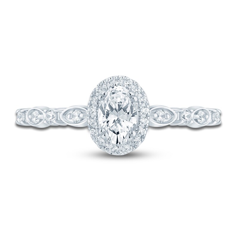 Main Image 3 of Pnina Tornai Diamond Engagement Ring 3/4 ct tw Oval/ Round Platinum