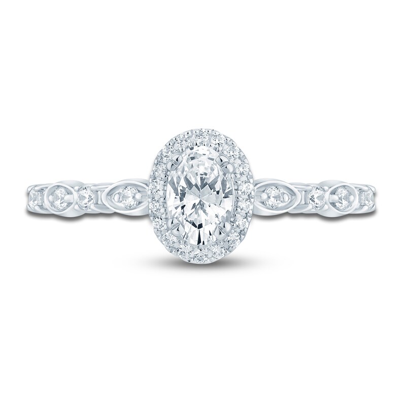 Pnina Tornai Diamond Engagement Ring 3/4 ct tw Oval/ Round Platinum