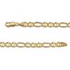 Thumbnail Image 2 of Solid Figaro Chain Bracelet 14K Yellow Gold 8" 5.0mm