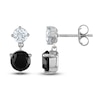 Thumbnail Image 0 of Black & White Diamond Earrings 2-1/2 ct tw Round 14K White Gold