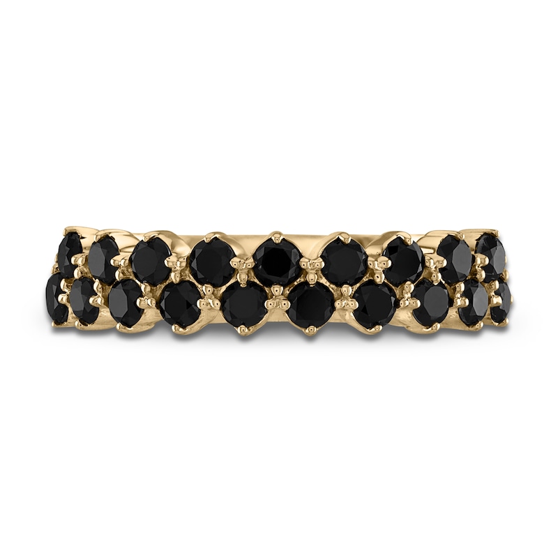 Main Image 3 of Black Diamond Ring 1 ct tw Round 14K Yellow Gold