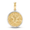 Thumbnail Image 0 of LUSSO by Italia D'Oro Men's Lion Head Coin Charm 14K Two-Tone Gold