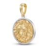 Thumbnail Image 1 of LUSSO by Italia D'Oro Men's Lion Head Coin Charm 14K Two-Tone Gold