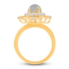 Thumbnail Image 2 of Kallati Oval-Cut Natural Opal Ring 3/8 ct tw Diamonds 14K Yellow Gold