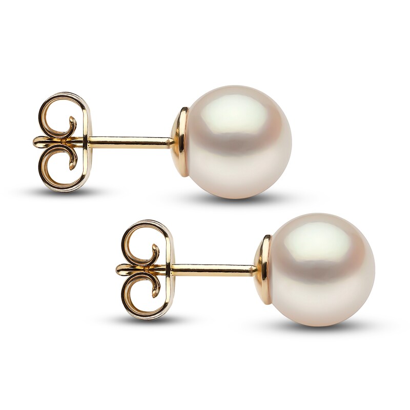 Main Image 2 of Yoko London Freshwater Cultured Pearl Stud Earrings 18K Yellow Gold