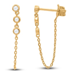 Diamond Earrings 1/10 ct tw Round 14K Yellow Gold