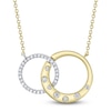 Thumbnail Image 0 of Shy Creation Diamond Circle Necklace 1/8 ct tw 14K Two-Tone Gold SC22009316