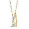 Thumbnail Image 2 of Shy Creation Diamond Circle Necklace 1/8 ct tw 14K Two-Tone Gold SC22009316
