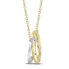 Thumbnail Image 1 of Shy Creation Diamond Circle Necklace 1/8 ct tw 14K Two-Tone Gold SC22009316