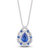 Thumbnail Image 1 of Le Vian Natural Sapphire & Diamond Necklace 1/5 ct tw Platinum