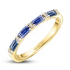 Thumbnail Image 2 of Kirk Kara Natural Blue Sapphire & Diamond Wedding Band 1/20 ct tw 18K Yellow Gold