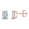 Thumbnail Image 1 of Emerald-Cut Lab-Grown Diamond Solitaire Stud Earrings 1-1/2 ct tw 14K Rose Gold (F/SI2)