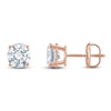 Thumbnail Image 1 of Round-Cut Lab-Grown Diamond Solitaire Stud Earrings 1/2 ct tw 14K Rose Gold (F/SI2)