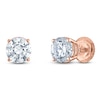 Thumbnail Image 2 of Round-Cut Lab-Grown Diamond Solitaire Stud Earrings 1/2 ct tw 14K Rose Gold (F/SI2)