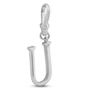 Thumbnail Image 1 of Charm'd by Lulu Frost Diamond Letter U Charm 1/8 ct tw Pavé Round 10K White Gold