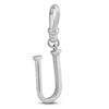 Thumbnail Image 2 of Charm'd by Lulu Frost Diamond Letter U Charm 1/8 ct tw Pavé Round 10K White Gold