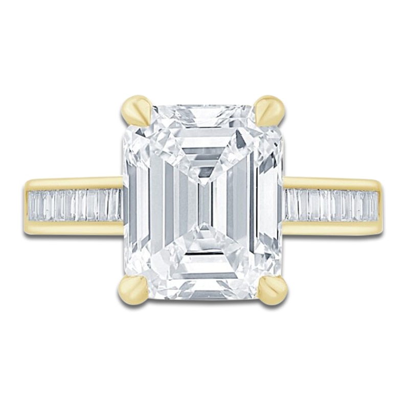 Main Image 3 of Pnina Tornai Lab-Grown Diamond Emerald-Cut Engagement Ring 5-5/8 ct tw 14K Yellow Gold