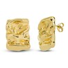Thumbnail Image 3 of Sculpted Rectangle Earrings 14K Yellow Gold 20.4mm