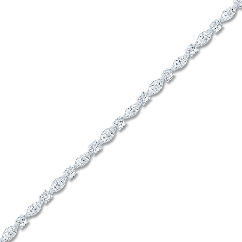 Main Image 2 of Pnina Tornai Marquise & Round Lab-Grown Diamond Link Bracelet 7-1/4 ct tw 14K White Gold 7"