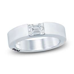Pnina Tornai Men's Emerald-Cut Lab-Grown Diamond Solitaire Anniversary Band 1-5/8 ct tw 14K White Gold