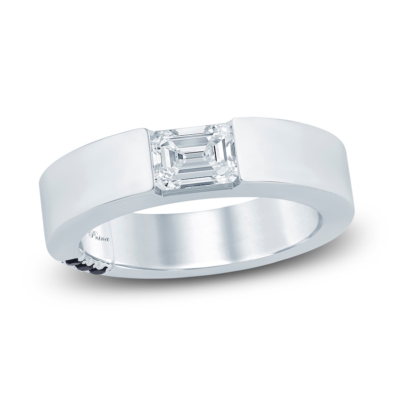 Main Image 1 of Pnina Tornai Men's Emerald-Cut Lab-Grown Diamond Solitaire Anniversary Band 1-5/8 ct tw 14K White Gold
