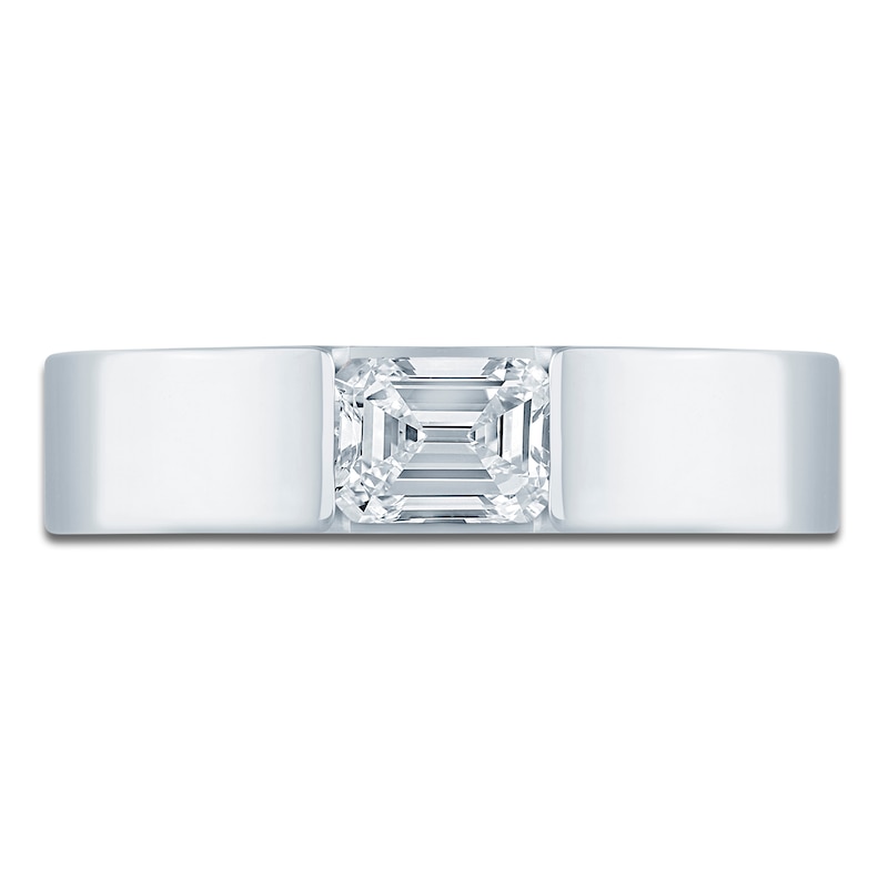 Main Image 3 of Pnina Tornai Men's Emerald-Cut Lab-Grown Diamond Solitaire Anniversary Band 1-5/8 ct tw 14K White Gold