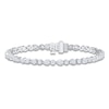 Thumbnail Image 1 of Pear-Shaped & Round-Cut Lab-Grown Diamond Bracelet 2-3/4 ct t 14K White Gold 7"