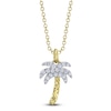 Thumbnail Image 1 of Shy Creation Diamond Palm Tree Necklace 1/10 ct tw 14K Yellow Gold 18" JR55001162RD