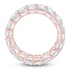 Thumbnail Image 2 of Certified Emerald-Cut Diamond Eternity Band 7-5/8 - 9-5/8 ct tw 14K Rose Gold