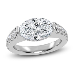 Oval-Cut Created By Jared Studio Lab-Grown Diamond Engagement Ring 3-1/2 ct tw 14K White Gold