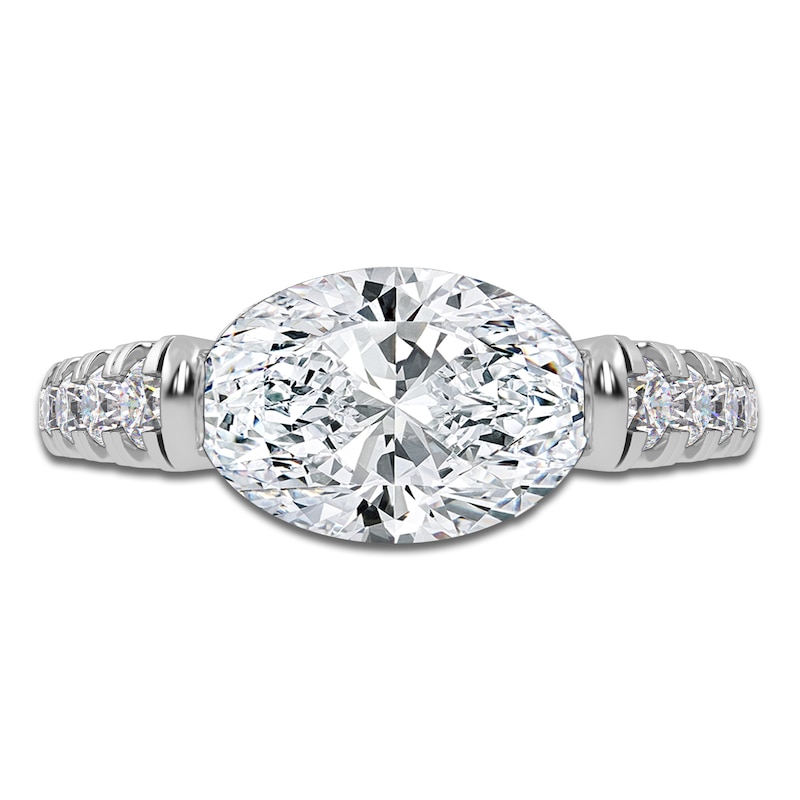 Main Image 3 of Oval-Cut Created By Jared Studio Lab-Grown Diamond Engagement Ring 3-1/2 ct tw 14K White Gold