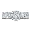 Thumbnail Image 3 of Vera Wang VOW Round-Cut Diamond Halo Engagement Ring 1-1/2 ct tw 14K White Gold