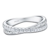 Thumbnail Image 1 of Kirk Kara Diamond Filigree Crossover Wedding Band 1/4 ct tw 14K White Gold