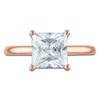Thumbnail Image 3 of Princess-Cut Lab-Grown Diamond Solitaire Plus Engagement Ring 2 ct tw 18K Rose Gold (VS2/F)
