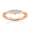Thumbnail Image 1 of J'Lure Lab-Grown Diamond Scalloped Wedding Band 1/8 ct tw 18K Rose Gold