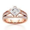 Thumbnail Image 1 of J'Lure Lab-Grown Diamond Square-Emerald Step-Cut Engagement Ring 2-3/8 ct tw 18K Rose Gold