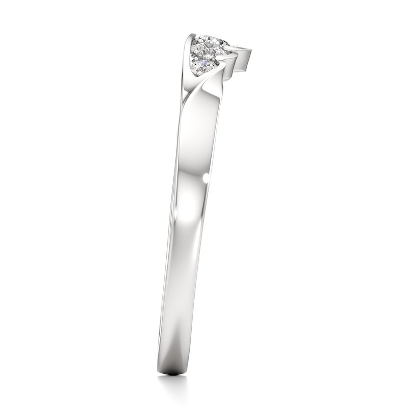 Main Image 3 of J'Lure Lab-Created Diamond Scalloped Wedding Band 1/5 ct tw 18K White Gold