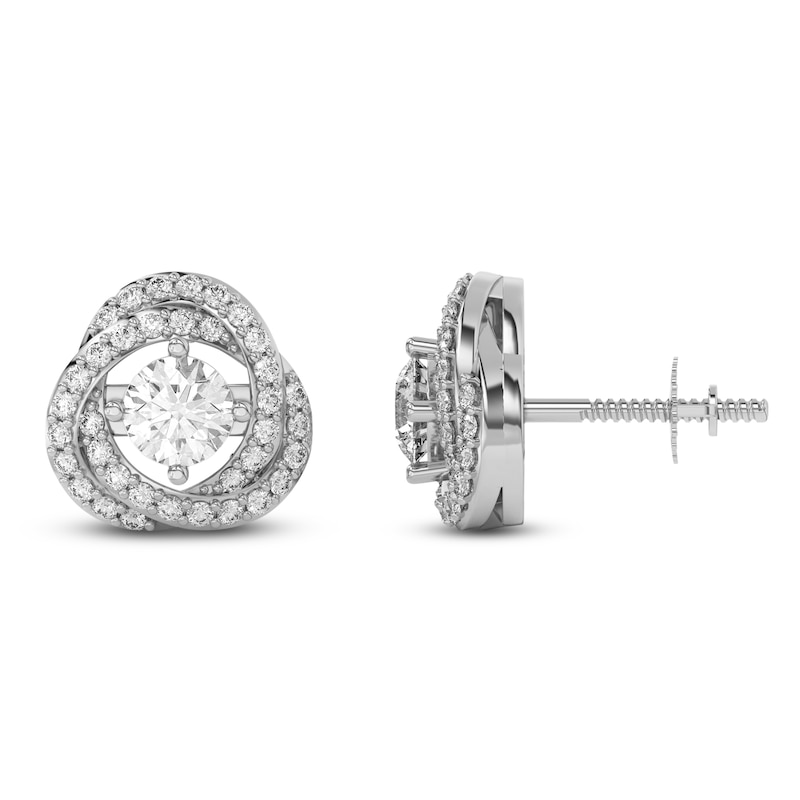 Main Image 4 of Lab-Grown Diamond Twist Earring Jackets 1/3 ct tw ct tw 10K White Gold (Jacket Only)