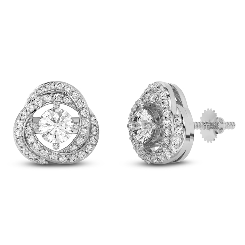 Main Image 5 of Lab-Grown Diamond Twist Earring Jackets 1/3 ct tw ct tw 10K White Gold (Jacket Only)