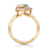 Thumbnail Image 2 of J'Lure Leaf Step-Cut Lab-Grown Diamond Half-Halo Engagement Ring 2 ct tw 18K Yellow Gold