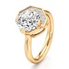 Thumbnail Image 4 of J'Lure Octagon Brilliant-Cut Lab-Grown Diamond Half-Halo Engagement Ring 3 ct tw 18K Yellow Gold