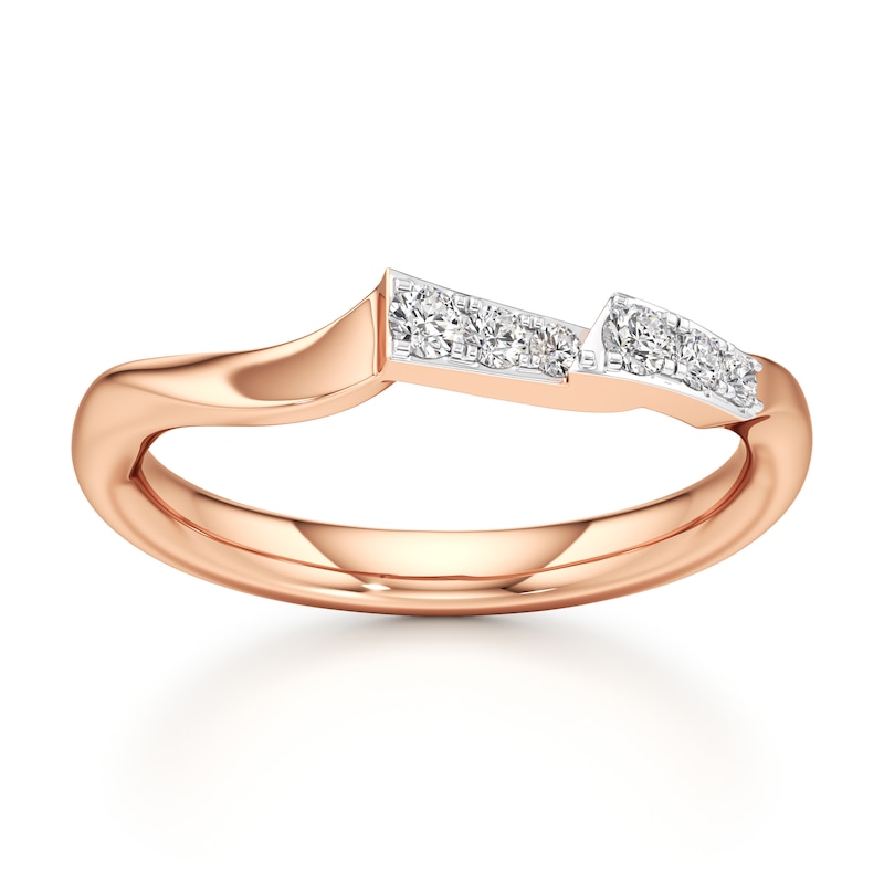 Main Image 1 of J'Lure Lab-Created Diamond Wedding Band 1/6 ct tw 18K Rose Gold