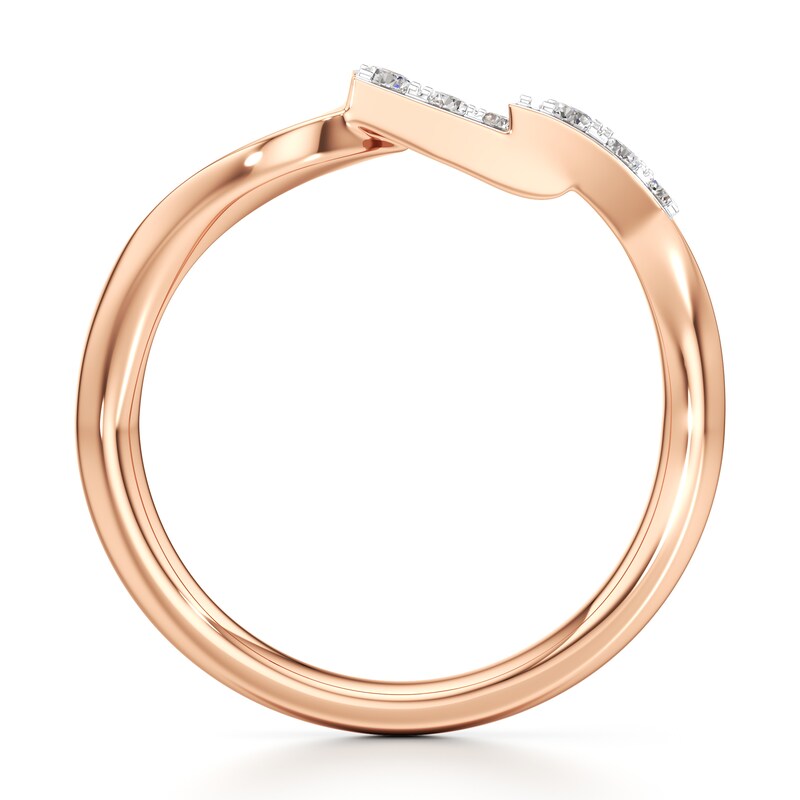 Main Image 2 of J'Lure Lab-Created Diamond Wedding Band 1/6 ct tw 18K Rose Gold