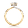 Thumbnail Image 2 of J'Lure Imperial-Emerald Step-Cut Lab-Grown Diamond Bypass Engagement Ring 1-1/3 ct tw 18K Yellow Gold